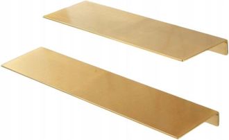 OEM Set Estante Mural Ba&ntilde;o Metal Dorado Sin Perforaci&oacute;n