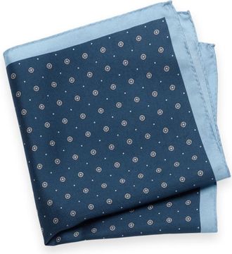Paul Fredrick Medallion Silk Pocket Square