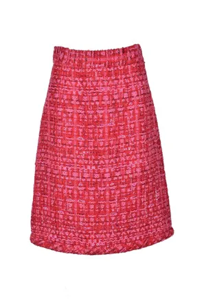 Edward Achour Paris Boucl&eacute; Skirt - Fuchsia