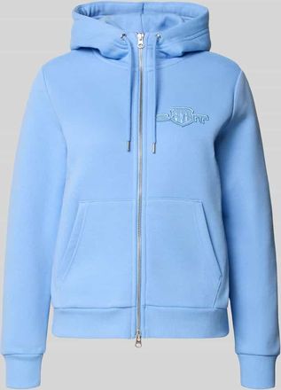 GANT Sweatjacke mit Zweiwege-Rei&szlig;verschluss und Label-Stitching in Hellblau, Gr&ouml;&szlig;e XXL