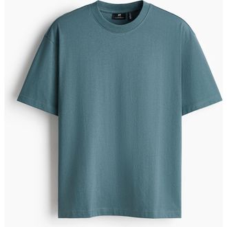 H&M Coolmax Relaxed Fit T-shirt in Teal at Nordstrom, Size Xx-Large