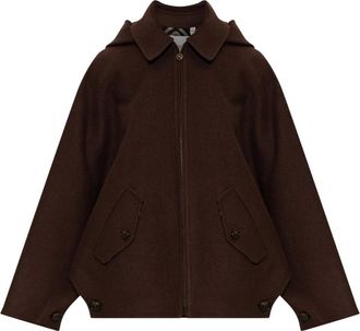 Burberry Vauxhall Wol Jas - Dames - Zomerjassen - Bruin - XS - Wol - Jassen