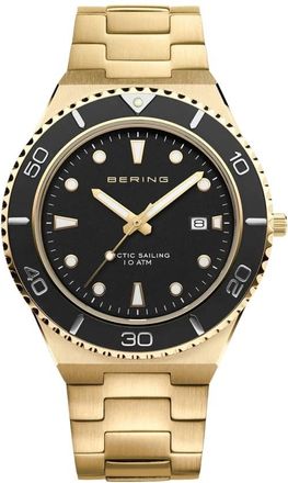Bering Heren Horloge Goud- Zwart Classic 18940-732 - Dames - Horloges - Geel - ONE Size - Accessoires