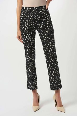 Joseph Ribkoff Millennium Abstract Print Pants In Moonstone/black
