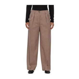 Filippa K Dames Broeken Paloma Flannel Broeken - Dames - Broeken - Beige - Maat: M Flanel