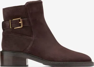 Cole Haan Womens Silvana Buckle Booties - Brown Size 5.5