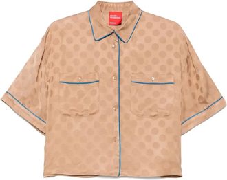 Merci Camicia a pois - Marrone