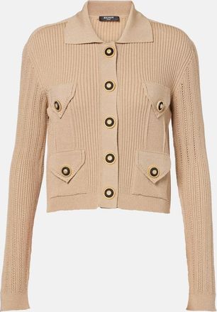 Balmain Ribbed-knit cardigan