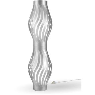 Linea Zero Lampada Da Terra Totem Helios 1 Luce In Polilux Silver Made In Italy