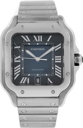 Cartier Pre-owned Cartier Santos Blue Dial Mens Watch WSSA0030