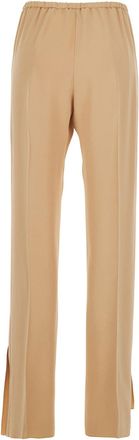 Forte_Forte Womens Trousers Beige Viscose Blend Acetate