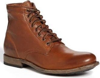 Frye Tyler Plain Toe Boot in Cognac at Nordstrom Rack, Size 10.5