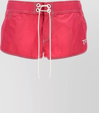 Tom Ford nylon logo shorts contrast stitching
