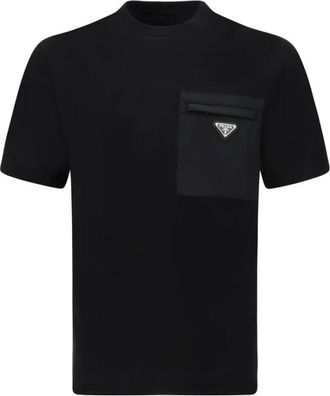 Prada Hombre, Camisetas, Negro, Talla: S