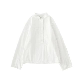 STUDIO NICHOLSON Blouses, female, White, Size: 3XS Half Placket Shirt