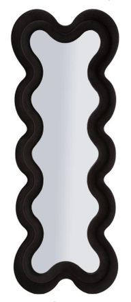 OEM Espejo De Pared Monica Negro Cm 58x4x160 (medida Del Espejo Cm 39x124)