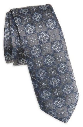 BOSS Cotton Jacquard Tie in Dark Grey at Nordstrom Rack