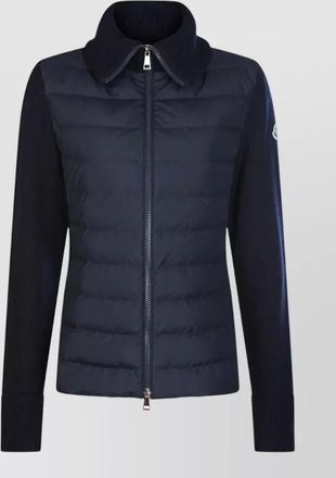 Moncler wool zip cardigan long sleeves quilting