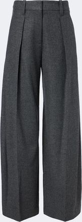 Brunello Cucinelli Pleated wool and cashmere wide-leg pants