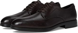 Cole Haan Harmon Grand Plain Toe Oxfords Mens Slip on Shoes Dark Chocolate/Black Waterproof : 10.5 D - Medium, Leather