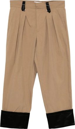 Ports V Luxe contrasterende broek - Bruin