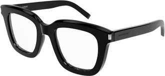 Saint Laurent Square Full Rim Eyeglasses - Black