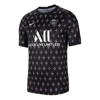 Nike Paris Saint-Germain Away Dri-FIT Pre-Match Soccer Jerseys Black DH0535-659