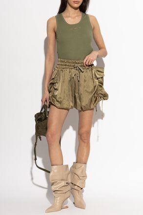 Balmain Top With Embroidered Logo, Womens, Green