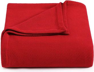 Tommy Hilfiger Cotton Piqu&eacute; Throw Blanket in Red at Nordstrom Rack, Size Full/queen