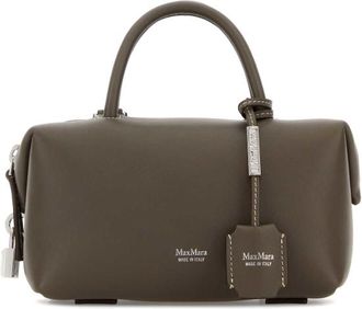 Max Mara Mud Leather Holdalls Handbag