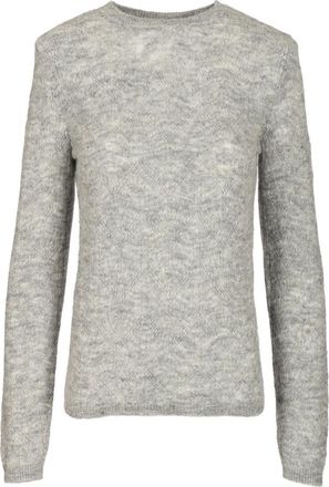 P.A.R.O.S.H. Wollen Blend Trui - Dames - Ronde hals truien - Grijs - M - Wol - Truien & Vesten