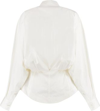 Bottega Veneta Womens Long Sleeve Cotton Shirt - White - Size EU 40 (Womens)