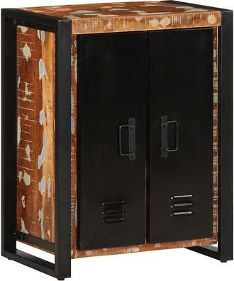 Berkfield Home Sideboard Multicolour 55x35x70 cm Solid Wood Reclaimed in Black | Size: 55 x 35 x 70 cm