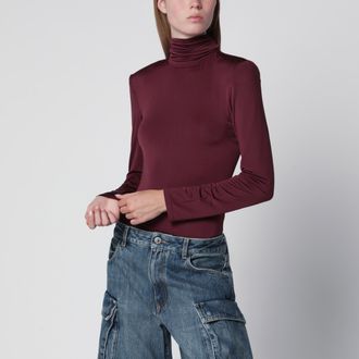 Rotate Top con foulard bordeaux