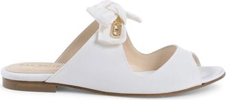 Dee Ocleppo White Open Toe Bow Sandal