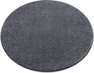 RugsX Alfombra San Miguel Gris 97 Llanura Color S&oacute;lido Grey Circulo 150 Cm