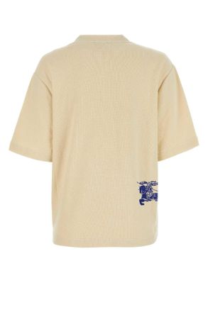 Burberry Womens Cream Terry Fabric Oversize T-Shirt Calico Exterior: Cotton