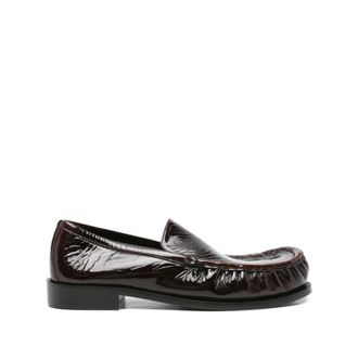 Dries Van Noten Loafers, male, Brown, Size: 10 US Brown Leather Slip-On Flat Shoes