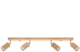 Sollux Lighting Design Deckenlampe Berg 4-Flammig, Holz