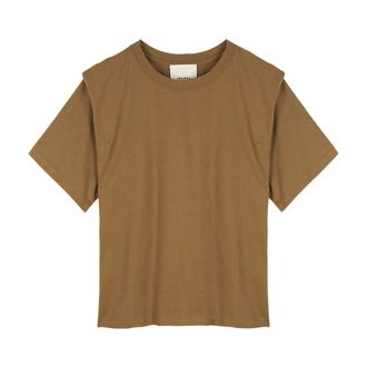 Isabel Marant Zelitos T-shirt - female - Isabel Marant - T-Shirts - Brown - XS - Tops