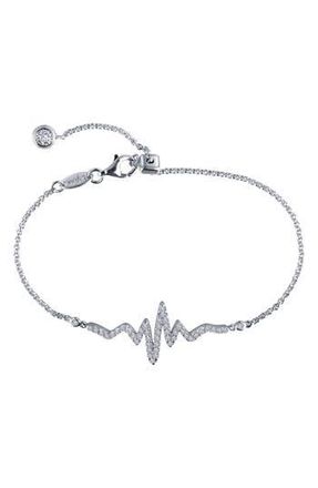 Lafonn Heartbeat Simulated Diamond Bracelet in Silver/Clear at Nordstrom Rack