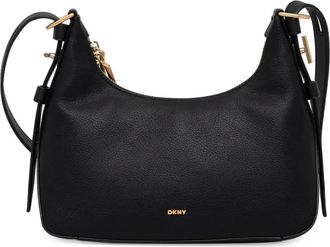 DKNY logo-lettering shoulder bag - Black