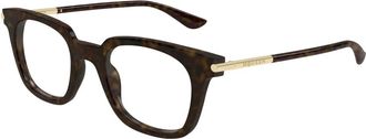 Alexander McQueen Am 0521O Optisch Montuur - unisex - Brillen - Bruin - 48 MM - Accessoires