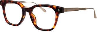 Linda Farrow Stijlvolle Optische Bril door Evans - Dames - Brillen - Bruin - 50 MM - Accessoires