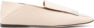 Sergio Rossi SR1 leather loafers - women - Lamb Skin/Lamb Skin/Calf Leather/Artificial Leather - 35.5 - Neutrals
