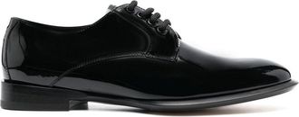 Alexander McQueen patent-leather Oxford shoes - men - Patent Calf Leather/Calf Leather/Calf Leather - 40 - Black