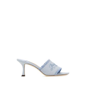 Jimmy Choo London Heeled Mules, female, Blue, Size: 8 1/2 US Alexia 70 Mules