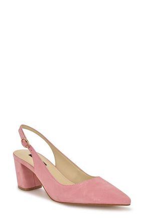 Nine West Kamsee Slingback Pointed Toe Pump in Light Pink at Nordstrom, Size 10.5