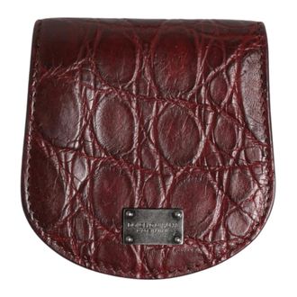 Dolce & Gabbana Wallets & Cardholders, unisex, Red, Size: ONE SIZE Exotic Skin Condom Case Holder Pocket Wallet