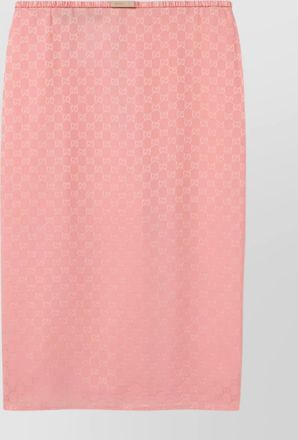Gucci silk jacquard skirt back slit